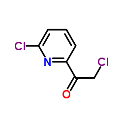 2-氯-1-(6-氯-2-吡啶)-乙酮(9ci)结构式