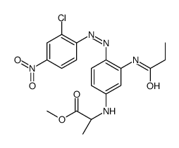 L-Alanine, N-4-(2-chloro-4-nitrophenyl)azo-3-(1-oxopropyl)aminophenyl-, methyl ester structure
