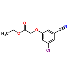 Acetic acid, 2-(3-chloro-5-cyanophenoxy)-, ethyl ester结构式