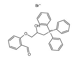 Triphenyl-[2-hydroxy-3-(2-formyl-phenoxy)-propyl]-phosphoniumbromid结构式