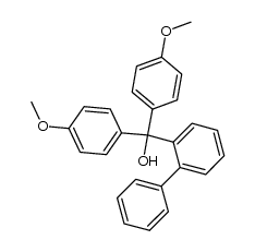 [1,1'-biphenyl]-2-ylbis(4-methoxyphenyl)methanol结构式