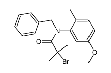 N-Benzyl-2-bromo-5'-methoxy-2'-methylisobutyranilide Structure