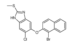 5-((1-Bromo-2-naphthalenyl)oxy)-6-chloro-2-(methylthio)-1H-benzimidazo le structure