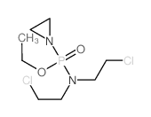 N-(aziridin-1-yl-ethoxy-phosphoryl)-2-chloro-N-(2-chloroethyl)ethanamine结构式