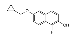 6-(cyclopropylmethoxy)-1-fluoronaphthalen-2-ol结构式