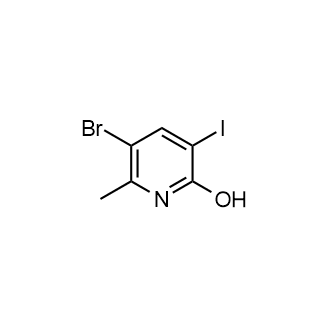 5-Bromo-3-iodo-6-methylpyridin-2-ol Structure