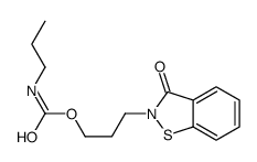 3-(3-oxo-1,2-benzothiazol-2-yl)propyl N-propylcarbamate Structure
