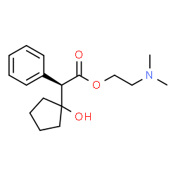 Benzeneacetic acid, α-(1-hydroxycyclopentyl)-, 2-(dimethylamino)ethyl ester, (R)- Structure