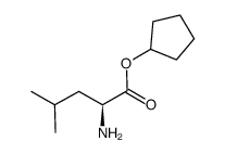 (S)-2-amino-4-methyl-pentanoic acid cyclopentyl ester结构式