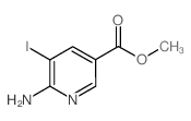 6-Amino-5-iodo-nicotinic acid Methyl ester structure