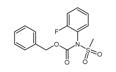 N-benzyloxycarbonyl-N-(2-fluorophenyl)methanesulfonamide Structure