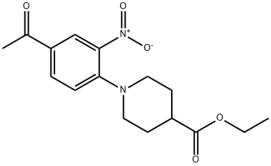 ethyl 1-(4-acetyl-2-nitrophenyl)-4-piperidinecarboxylate picture