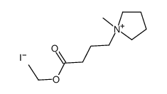 ethyl 4-(1-methylpyrrolidin-1-ium-1-yl)butanoate,iodide Structure