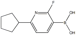 2-Fluoro-6-(cyclopentyl)pyridine-3-boronic acid Structure