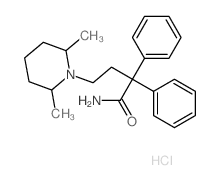 1-Piperidinebutanamide,2,6-dimethyl-a,a-diphenyl-, hydrochloride (1:1)结构式