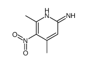 2-amino-5-nitro-4,6-dimethylpyridine structure