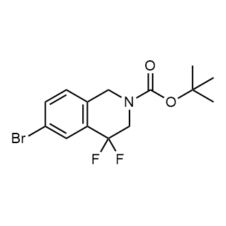 Tert-butyl 6-bromo-4,4-difluoro-3,4-dihydroisoquinoline-2(1H)-carboxylate Structure