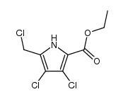 3,4-dichloro-5-chloromethyl-pyrrole-2-carboxylic acid ethyl ester结构式
