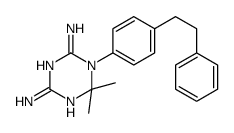 6,6-dimethyl-1-[4-(2-phenylethyl)phenyl]-1,3,5-triazine-2,4-diamine结构式