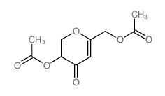 4H-Pyran-4-one,5-(acetyloxy)-2-[(acetyloxy)methyl]- Structure