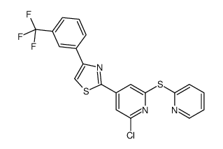 2-[2-CHLORO-6-(2-PYRIDYLTHIO)-4-PYRIDYL]-4-[3-(TRIFLUOROMETHYL)PHENYL]-1,3-THIAZOLE picture