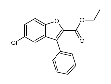 ethyl 5-chloro-3-phenyl-1-benzofuran-2-carboxylate结构式