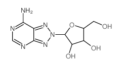 2H-1,2,3-Triazolo[4,5-d]pyrimidin-7-amine,2-b-D-ribofuranosyl- Structure