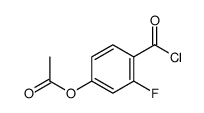 (4-carbonochloridoyl-3-fluorophenyl) acetate Structure