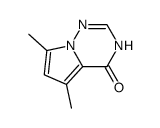 Pyrrolo[2,1-f][1,2,4]triazin-4(1H)-one, 5,7-dimethyl- (9CI) Structure