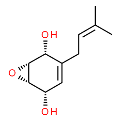 (1R,6S)-3-(3-Methyl-2-butenyl)-7-oxabicyclo[4.1.0]hept-3-ene-2α,5α-diol结构式