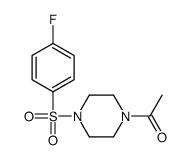 1-[4-(4-fluorophenyl)sulfonylpiperazin-1-yl]ethanone结构式