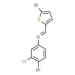 (4-bromo-3-chlorophenyl)[(5-bromo-2-thienyl)methylene]amine structure