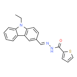 N'-[(9-ethyl-9H-carbazol-3-yl)methylene]-2-thiophenecarbohydrazide结构式