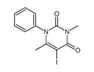 5-iodo-3,6-dimethyl-1-phenyl-1H-pyrimidine-2,4-dione结构式