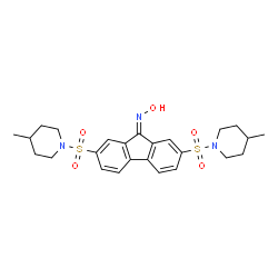 2,7-bis((4-methylpiperidin-1-yl)sulfonyl)-9H-fluoren-9-one oxime Structure