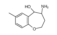 (4R,5R)-4-amino-7-methyl-2,3,4,5-tetrahydro-1-benzoxepin-5-ol结构式
