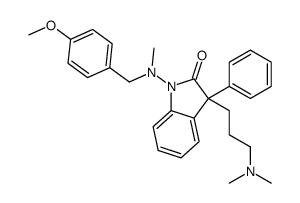 3-[3-(dimethylamino)propyl]-1-[(4-methoxyphenyl)methyl-methylamino]-3-phenylindol-2-one Structure