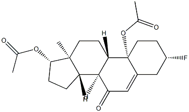 10,17β-Bis(acetyloxy)-3β-fluoroestr-5-en-7-one结构式