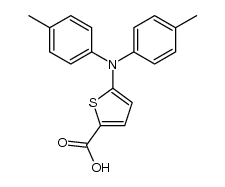 5-(di-p-tolylamino)thiophene-2-carboxylic acid结构式