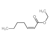 2-Heptenoic acid, ethylester, (2Z)- Structure