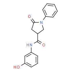 N-(3-Hydroxyphenyl)-5-oxo-1-phenylpyrrolidine-3-carboxamide structure