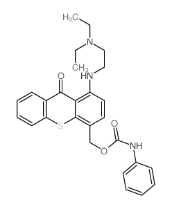 [1-(2-diethylaminoethylamino)-9-oxo-thioxanthen-4-yl]methyl N-phenylcarbamate Structure