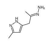 2-Propanone,1-(5-methyl-1H-pyrazol-3-yl)-,hydrazone structure