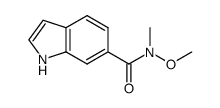 N-methoxy-N-methyl-1H-Indole-6-carboxamide结构式