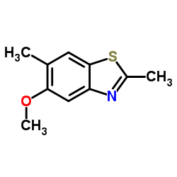 5-Methoxy-2,6-dimethyl-1,3-benzothiazole结构式