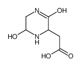 2-(6-hydroxy-3-oxopiperazin-2-yl)acetic acid Structure