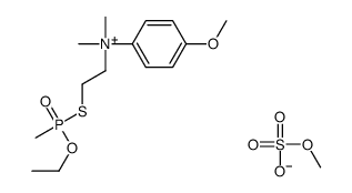 2-[ethoxy(methyl)phosphoryl]sulfanylethyl-(4-methoxyphenyl)-dimethylazanium,methyl sulfate Structure