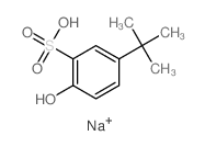 Benzenesulfonic acid, 5-(1,1-dimethylethyl)-2-hydroxy-,sodium salt (1:1)结构式