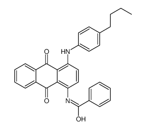 N-[4-(4-butylanilino)-9,10-dioxoanthracen-1-yl]benzamide结构式