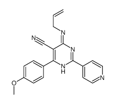 4-(4-methoxyphenyl)-6-(prop-2-enylamino)-2-pyridin-4-ylpyrimidine-5-carbonitrile结构式